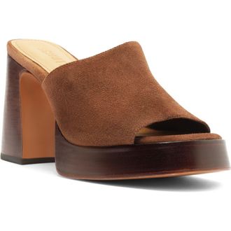 Schutz Rowan Platform Sandal in Pecan Brown at Nordstrom Rack, Size 11