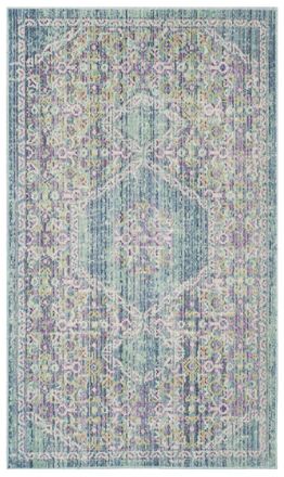 Safavieh Alfombra algod&oacute;n blu/multicolore 122 x 183 cm