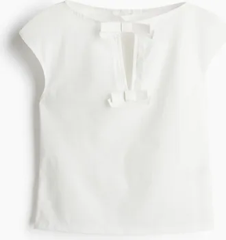 H&M Top mit Schleife - Weiss