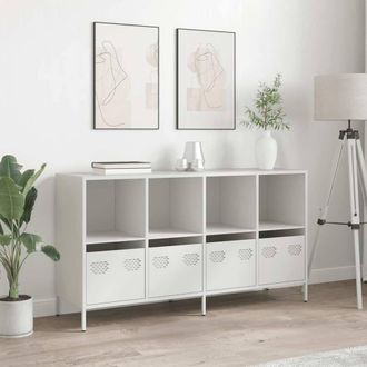 Berkfield Home Sideboard White 135x39x73.5 cm Cold-rolled Steel