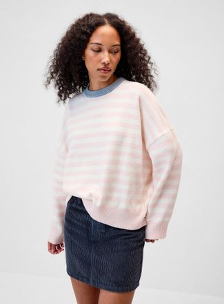 Twik Womens Oversized twin-stripe sweater