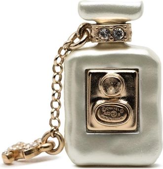 Chanel Pre-owned Accessories, female, White, Size: ONE SIZE Pre-owned Perfume Bottle Keychain