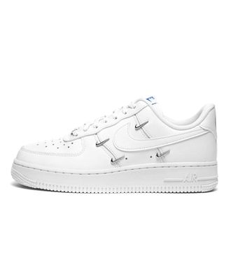 Nike CT1990-100 Air Force 1 07 LX Women White/White-Hyper Royal-Black UK 5.5