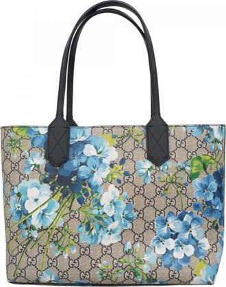 Gucci Blue Navy Pvc Tote Bag (Pre-Owned)