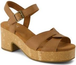 Toms Isla Platform Sandal in Brown at Nordstrom Rack, Size 12