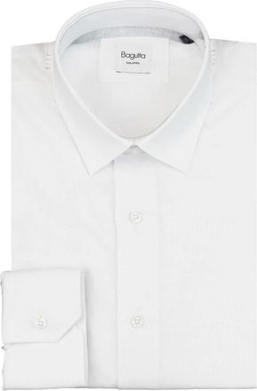 Bagutta Heren, Overhemden, Wit, Maat: XL Katoen