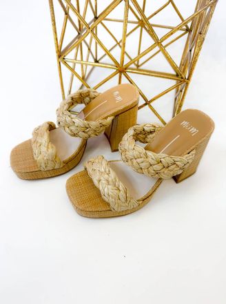 Mi.iM Womens On The Coast Block Heel In Beige