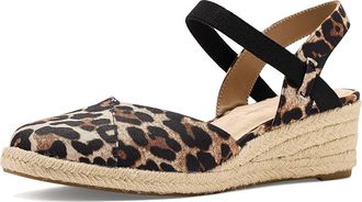Life Stride Pilar Espadrille Shoes Womens Wedge Shoes Light Natural Leopard : 8.5 W (C), Canvas/Faux Leather