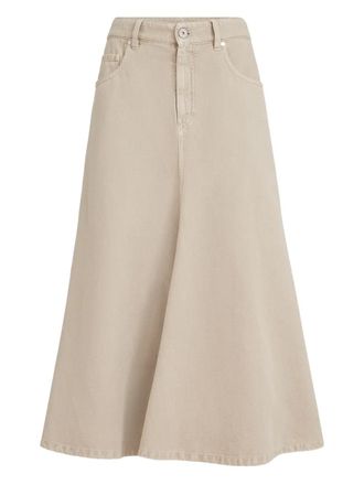 Brunello Cucinelli Flared rok met vijf zakken - Beige
