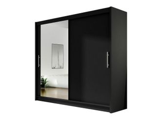 Mirjan24 Armario Closico Pallor Vi, Negro, 215x180x58cm, Puertas De Armario: Correderas, N&uacute;mero De Estantes: 5