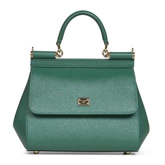 Dolce & Gabbana Handbags, female, Green, Size: ONE SIZE Sicily Small Bag