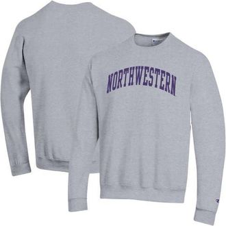 Champion Mens Champion Heather Gray Northwestern Wildcats Basic Arch Fleece Pullover Sweatshirt at Nordstrom, Size Xx-Large