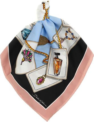 Dolce & Gabbana Multicolor Floral Printed Scarf