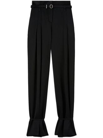 Jil Sander Pantalon met ceintuur - Zwart