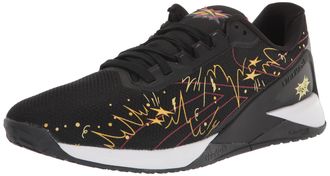 Reebok Mens Nano X1 Cross Trainer, Looney Tunes Black/White/Marigold, 9