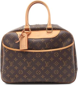 Louis Vuitton Borsa a mano Deauville Bowling Vanity con monogramma 2002 - Marrone