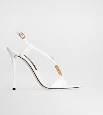 Dolce & Gabbana Patent Leather Sandals - Woman Sandals And Wedges White Leather 37.5