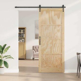 vidaXL Vidaxl - Puerta Interior Marr&oacute;n 83 X 232 Cm Madera Contrachapada