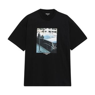 Carhartt Work in Progress Carhartt Wip, T-Shirts, male, Black, Size: XL S/S Warm Views T-Shirt