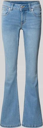Pepe Jeans London Flared Bootcut Jeans aus Baumwoll-Mix Modell PIMLICO in Hellblau, Größe 26/32