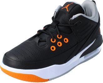 Nike Jordan Max Aura 5 GS Grade School Trainers Sneakers Fashion Shoes DZ4352 (Black/Wolf Grey/White/Magma Orange 008) Size UK5.5 (EU38.5)