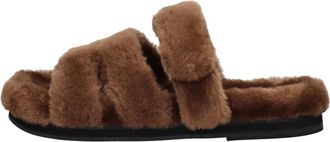 Bibi Lou Faux Fur Mules - Dames - Pantoffels - Bruin - 38 EU - Schoenen