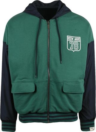 Golden Goose Ritsvest met capuchon - Heren - Vesten met rits - Groen - S - Katoen - Hoodies & sweatvesten