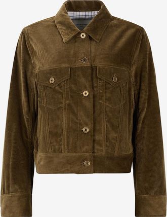 Jacob Cohen Kurze Cordweste mit Hemdkragen