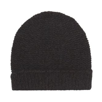 Cortana Igloo- kasjmier en zijde blauw en bruin gebreide muts - Dames - Hoeden - Blauw - M - Kasjmier - Accessoires
