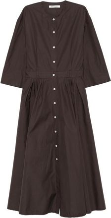 Mark Kenly Domino Tan Denilla Buttonned Front Midi Dress