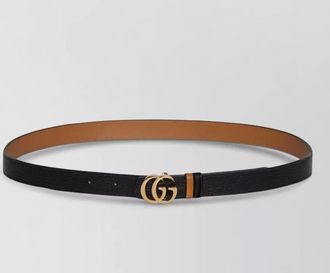 Gucci leather reversible thin belt