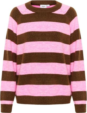 Saint Tropez Gestreepte Pullover Sweater Chateau Nuthach - Dames - Ronde hals truien - Veelkleurig - S - Wol - Truien & Vesten