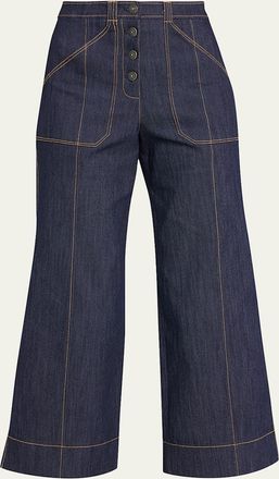 Cinq à Sept Benji Wide-Leg Denim Pants