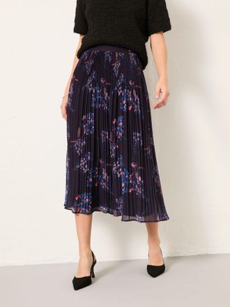 Fat Face FatFace Paignton Dark Purple Heritage Floral Maxi Skirt