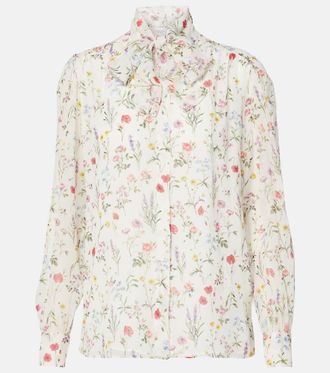 Giambattista Valli Floral silk blouse