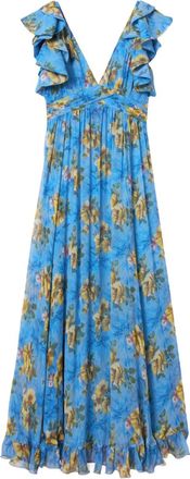 La DoubleJ Abito lungo con ruches - Blu