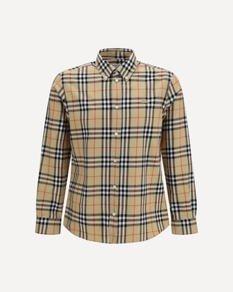 Burberry Camicia a quadri in cotone Check Man L