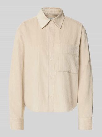 Marc O'Polo Comfort Fit Hemdbluse aus reiner Baumwolle in Beige, Gr&ouml;&szlig;e 42