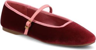 Birdies The Hummingbird Mary Jane Velvet in Cognac Velvet at Nordstrom, Size 6.5