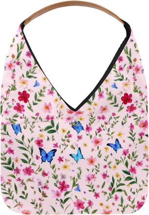 Generic Aesthetic Flower Reusable Lightweight Grocery Bags - Foldable Into Compact Pouch, Washable & Sturdy, Multipurpose for Shopping and Travel