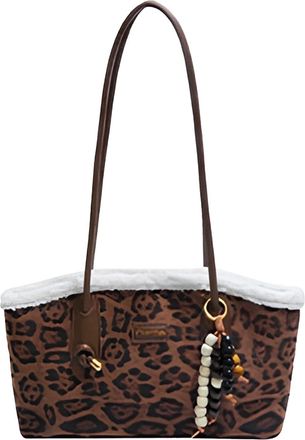 Generic Kexpery Womens Large Capacity Faux Suede Tote Bag Long Handle Handbag Travel and Shopping Bag