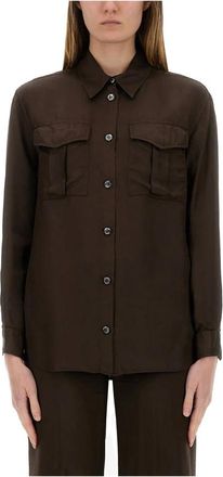 Aspesi Camicia Mod. 5489 - Dames - Overhemden - Bruin - XS - Overhemden