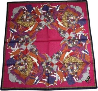 Celine Pre-owned Scarves, female, Pink, Size: ONE SIZE Pre-owned Cotton Scarf