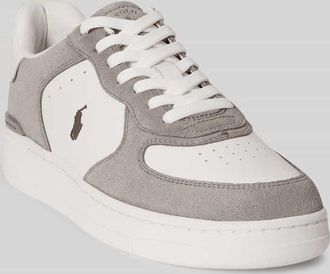 Polo Ralph Lauren Low Top Sneaker aus echtem Leder in Hellgrau, Gr&ouml;&szlig;e 41