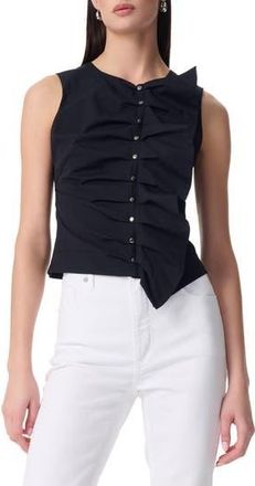Robert Rodriguez Reina Poplin Ruffle Tank in Black at Nordstrom Rack, Size X-Small