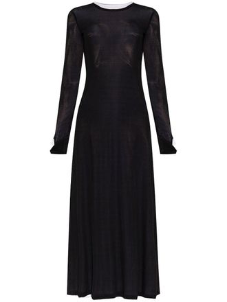 Helmut Lang double-layer maxi dress - Black