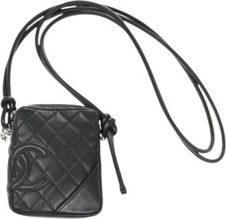 Chanel Pre-owned Cross Body Bags, female, Black, Size: ONE SIZE Pre-owned Cambon pochette