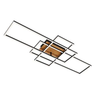 Briloner Black Wood 2x19W 1x13W CCT LED Ceiling Light