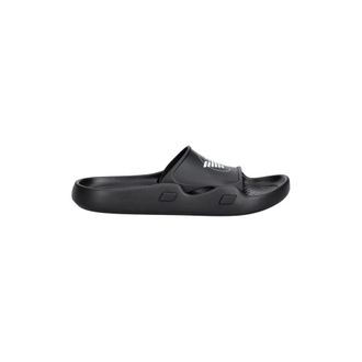 Emporio Armani Contoured PVC Slippers met Eagle - Heren - Sandalen - Zwart - 42 EU - Schoenen