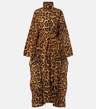 Alaia Ala&iuml;a Gabardina de tafet&aacute;n estampada